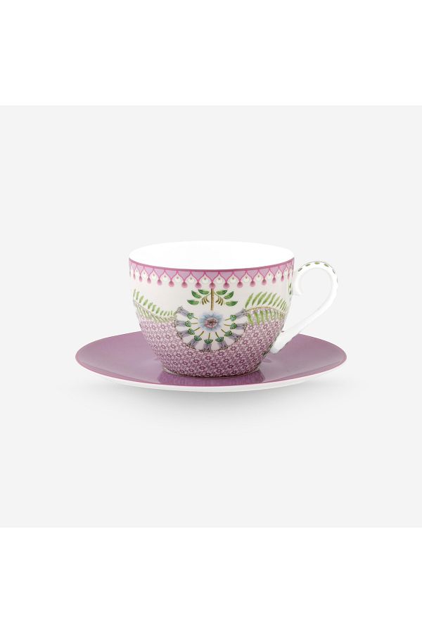 Pip Studio-Lily & Lotus Purple Porcelain Teacup 280 ml 1
