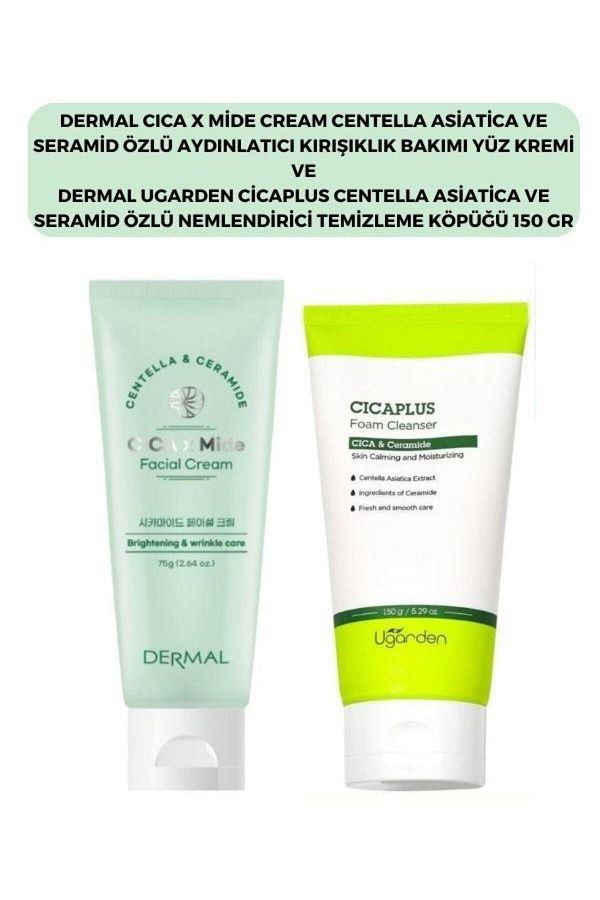 Dermal-Cıca X Stomach Centella Asiatica Extract Face Cream and Cleansing Foam 1