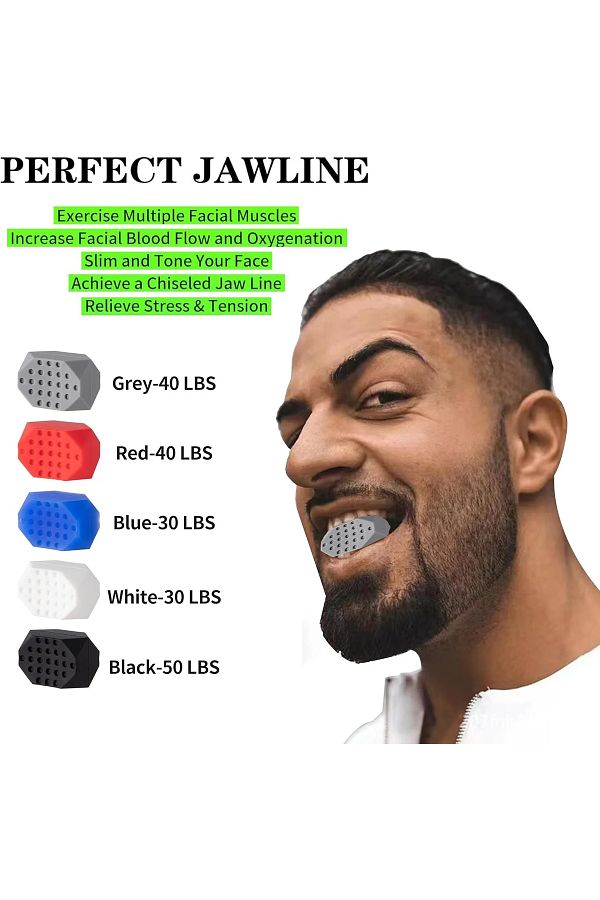 Choice 2pcs Jaw Exerciser Silicone Jawline Shaper Menwomen Jaw Trainer Strengthener 40 50 60 Lbs Facial Trendyol