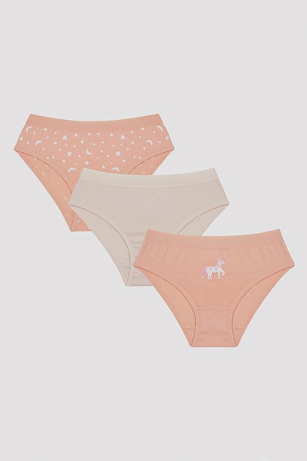 Penti-Girl's Sparkle 3-Piece Slip Panties 1