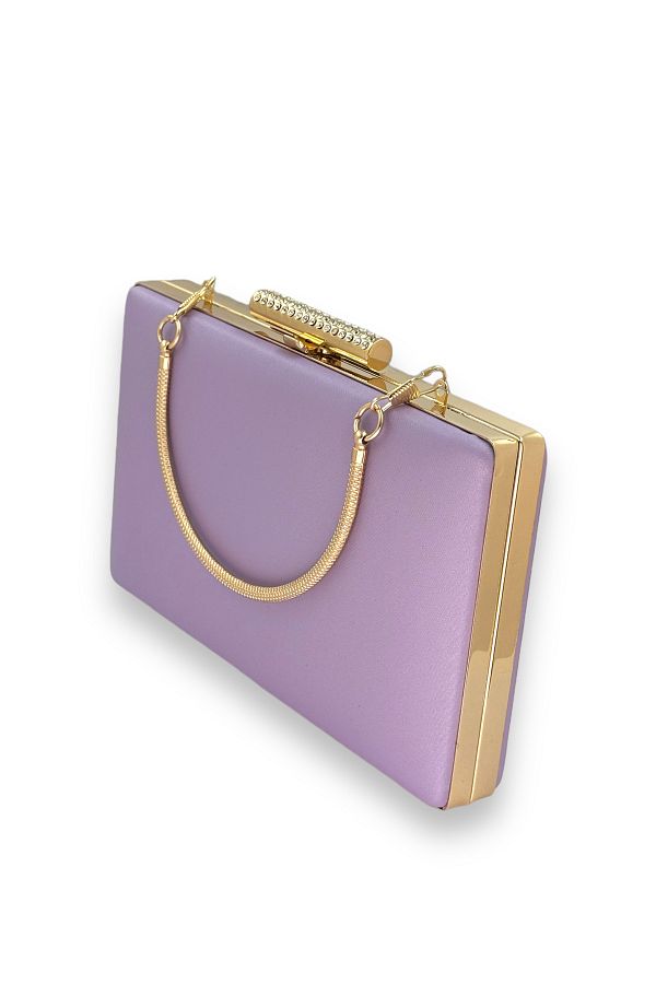 Seri Lilac Matte Satin Evening Bag Non Scratch Hand and Portfolio Clutch for Wedding and Engagement Trendyol