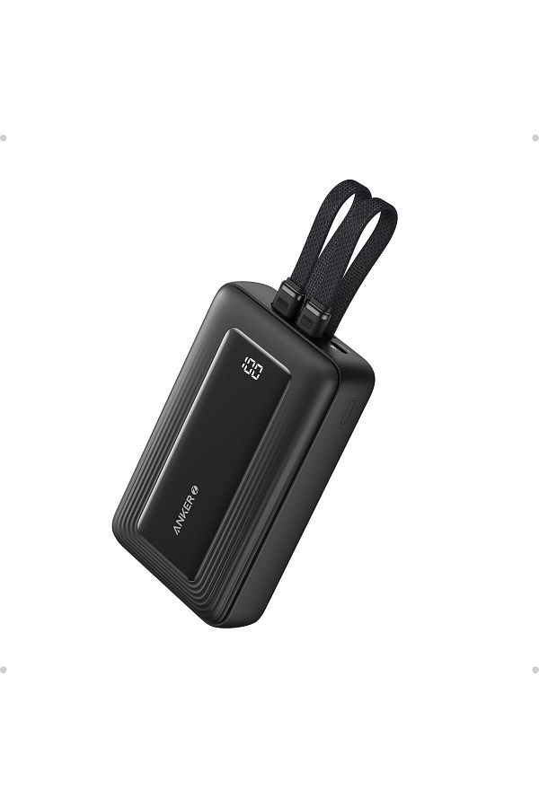 Anker-Zolo Power Bank with Built-in USB-C & Lightning Cables, 20,000mAh & 30W Max, Black 1