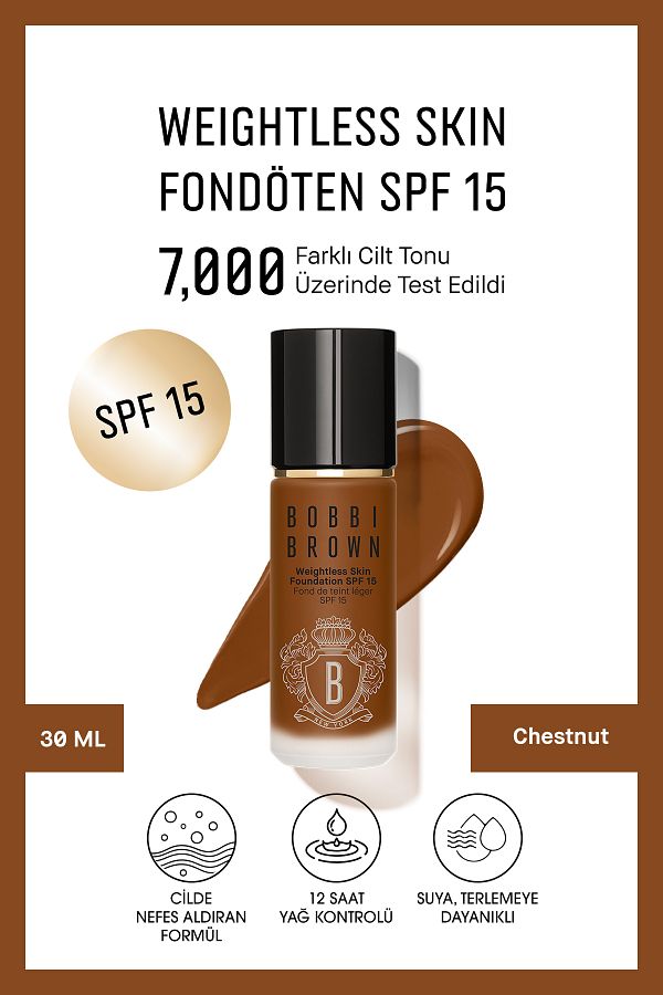 BOBBI BROWN-Sefasalı and Respirant Matte Foundation - Spf 15 - Chestnut 30 ml 1