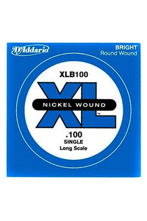 Daddario-Xlb100 Bass Guitar - Single String, (Mİ), Xl Nickel Wound, 0.100 Ga Bass String Single Nickel Round Woundlon 1