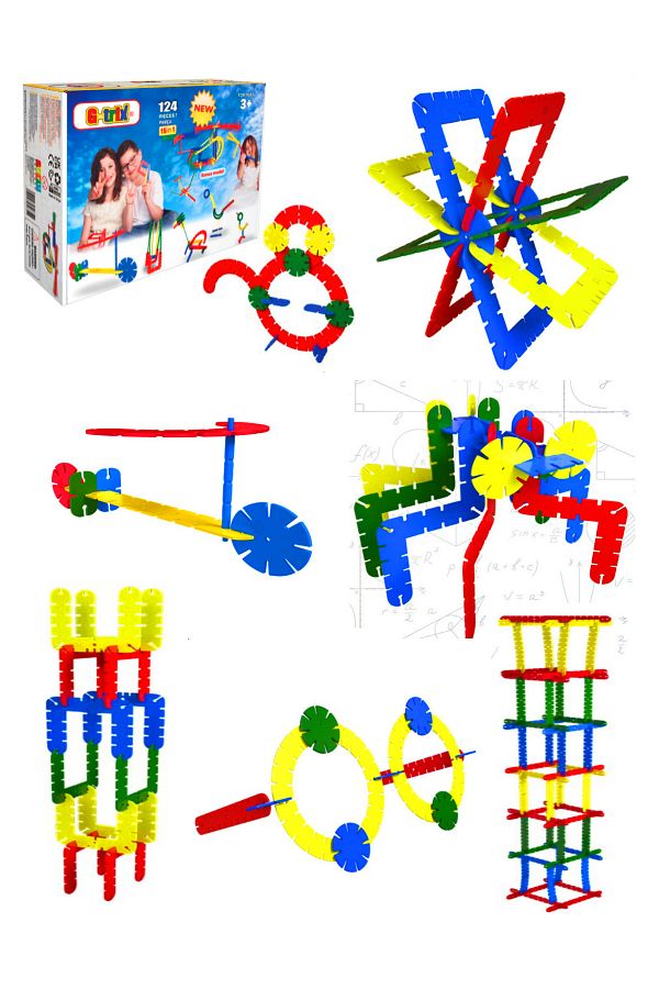 AVDA-G-Trix Build Build Puzzle Blocks Assembly Disc Blocks 124 Pieces 1