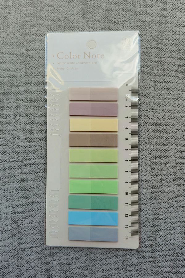 Mona Craftist-Soft Pastel Colored 200 Sheets Post-It Note Paper - Index Sticker with Ruler 1