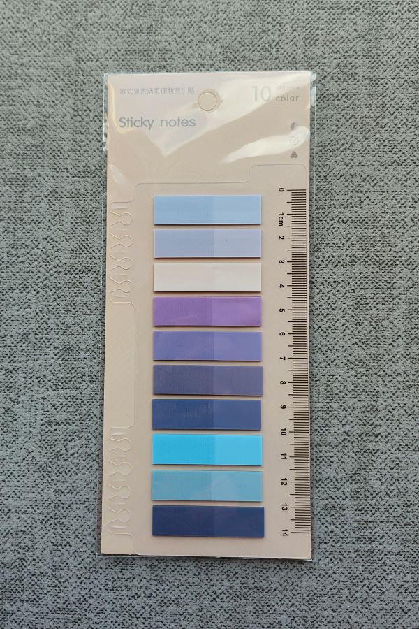 Mona Craftist-Soft Pastel Colored 200 Sheets Post-It Note Paper - Index Sticker with Ruler 1