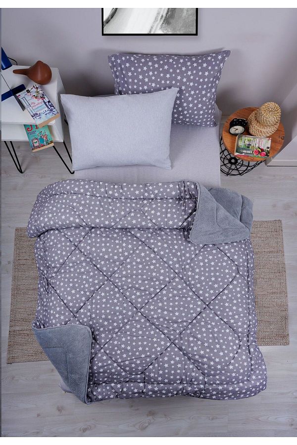 MARLA HOME-Soft Blanket Fluffy Sleeping Set - Star Pattern, Single, Double Sided Wellsoft 1