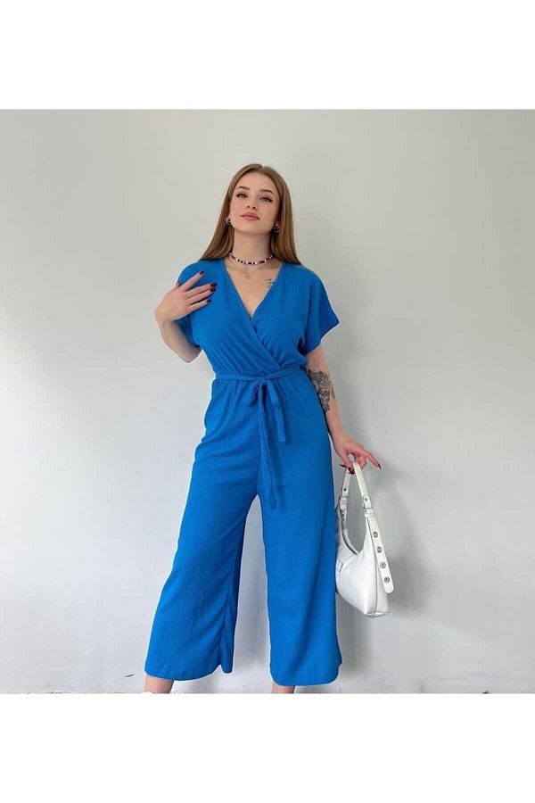Women's seersucker jumpsuit cheap