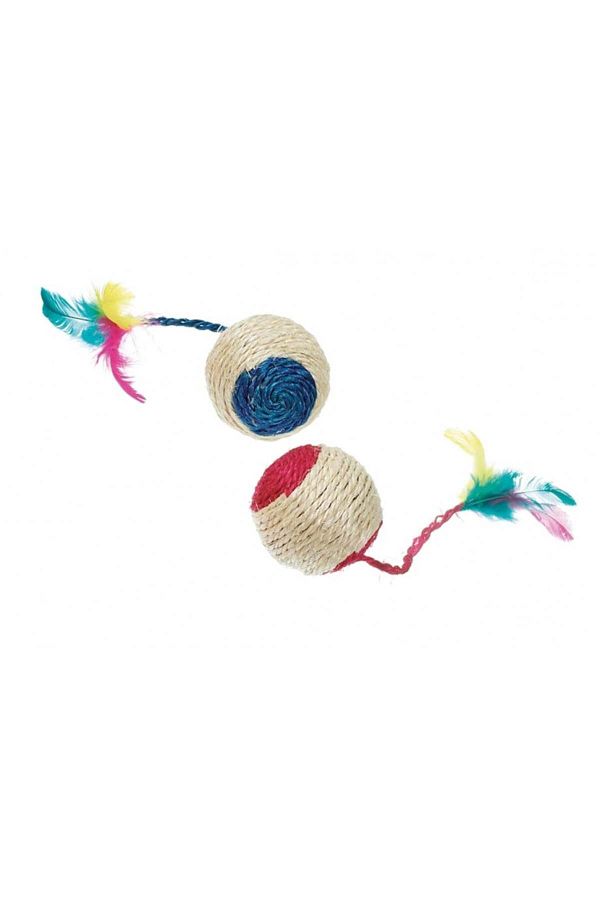 Karlie-Flamingo Wicker Rattle Ball 6cm Mixed Color 1