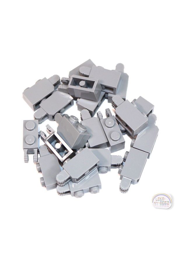 LEGO-قطعة مفصلية باللون الرمادي الفاتح - لوحة مفصلية مخصصة من Moc، 1 × 2، سيتم إرسال 8 قطع 1