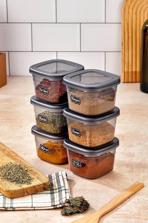Okyanus Home-Storage Container with 6 Labels 0.55ml 1
