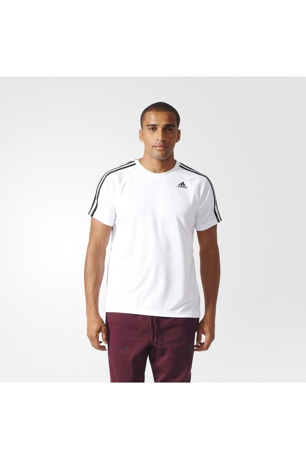 adidas Adidas Bk0971 D2M 3S White Men s Sports T Shirt Trendyol
