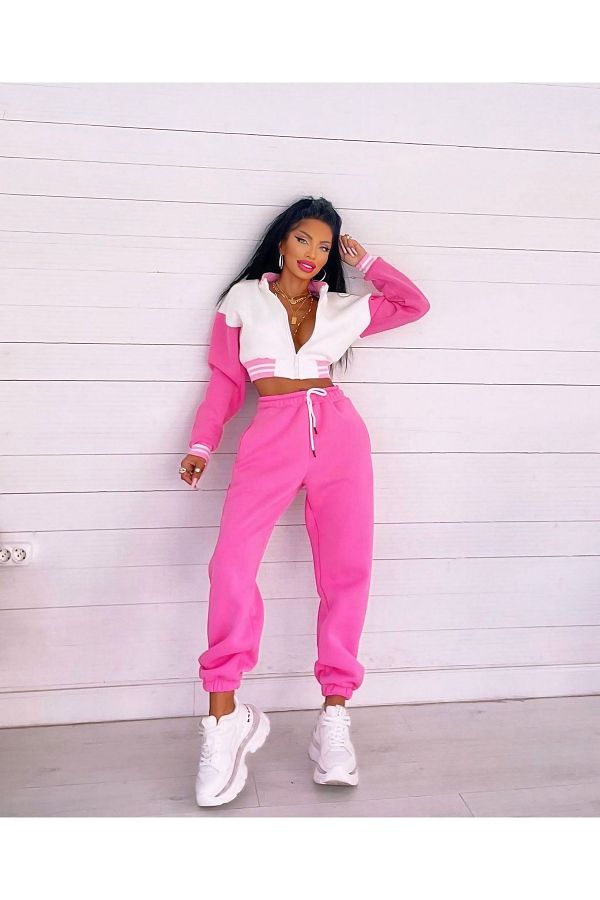 Womens ribbed tracksuit sale