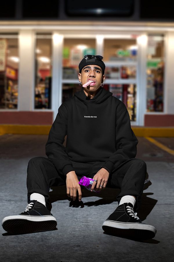 faveladarua Favela Unisex Oversize Plain Hoodie Trendyol