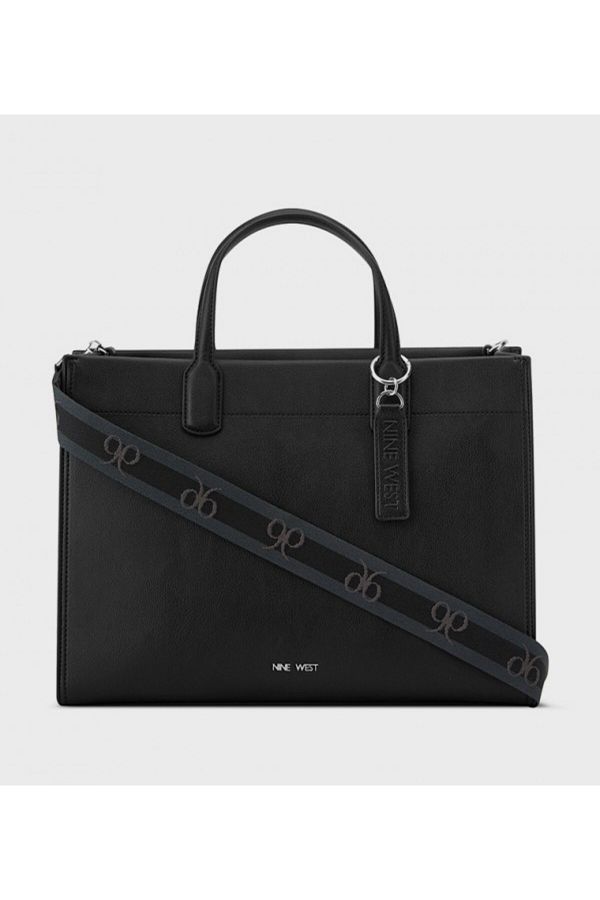 Nine west black tote bag best sale