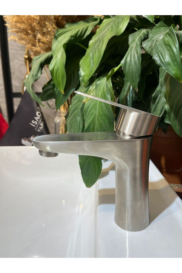 İSAOĞLU YAPI-Matte Chrome Inox Sink Luminaire Modern Design Sink Faucet 1