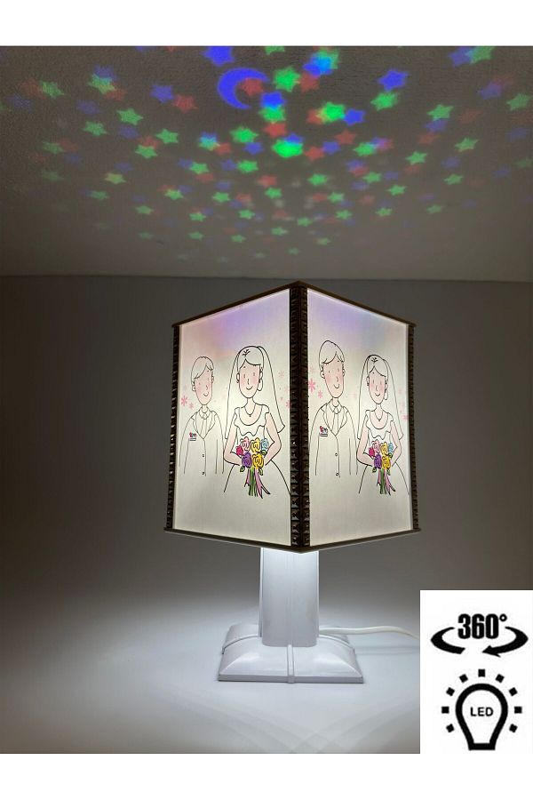 Senden Hediye-Rotating Lamp Shade Night Lamp 1
