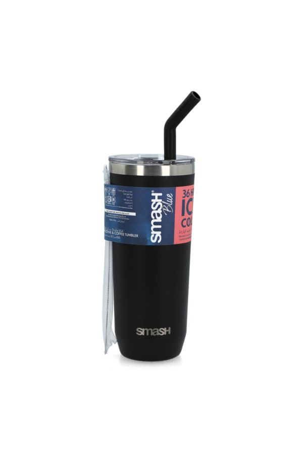 Smash-Double Wall Smoothie and Coffee Tumbler with Straw 650ml 1