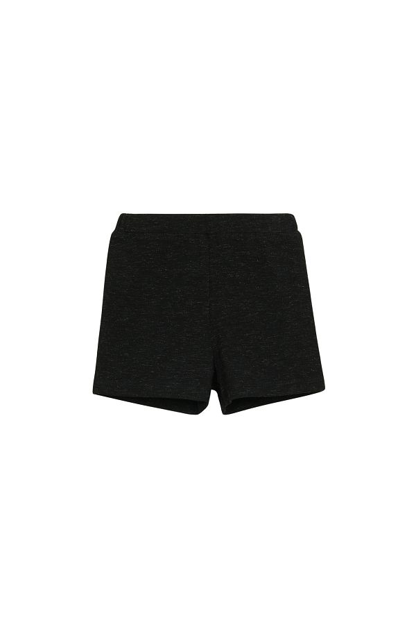 LOVETTI-Black Gray Basic Girls' Dance Shorts 1