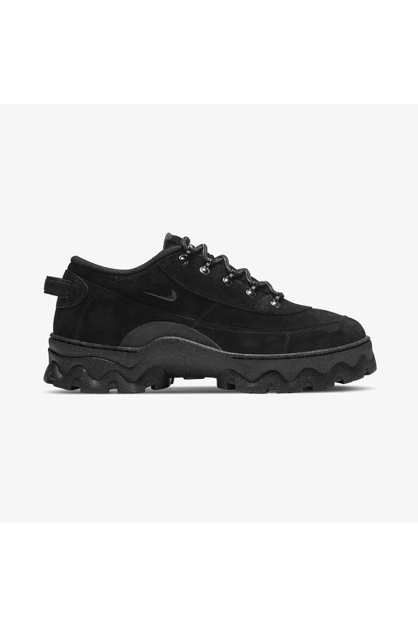 Nike-Black Suede Lahar Low Women's Sneakers - High Heel Db9953-001 1