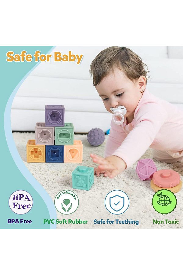 Silicone baby blocks new arrivals
