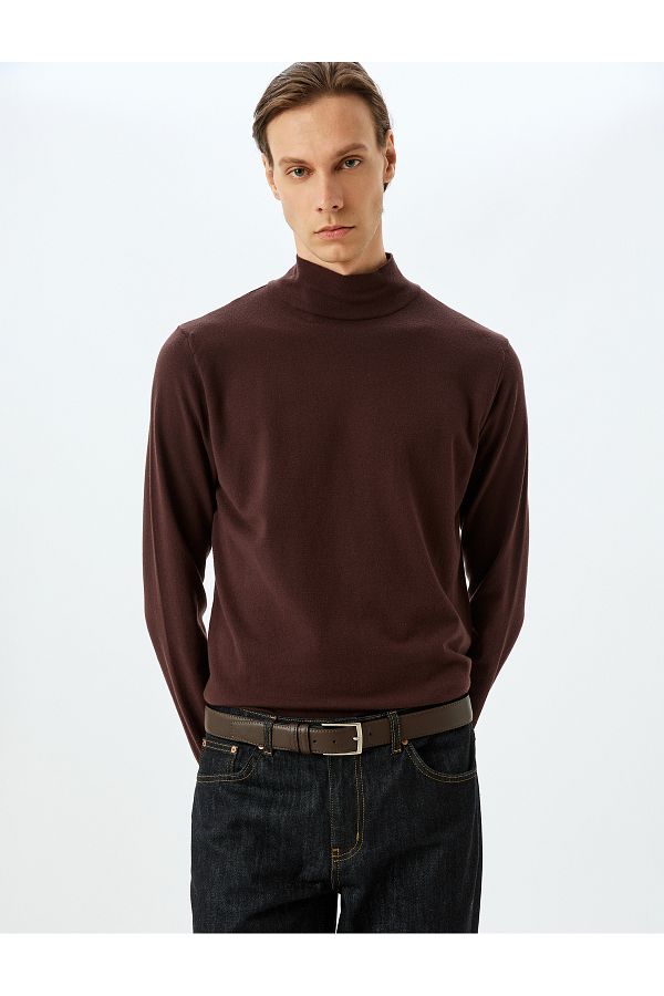 Koton-High-Top-Strickpullover aus Viskose-Mischung – Basic-Modell mit langen Ärmeln 1