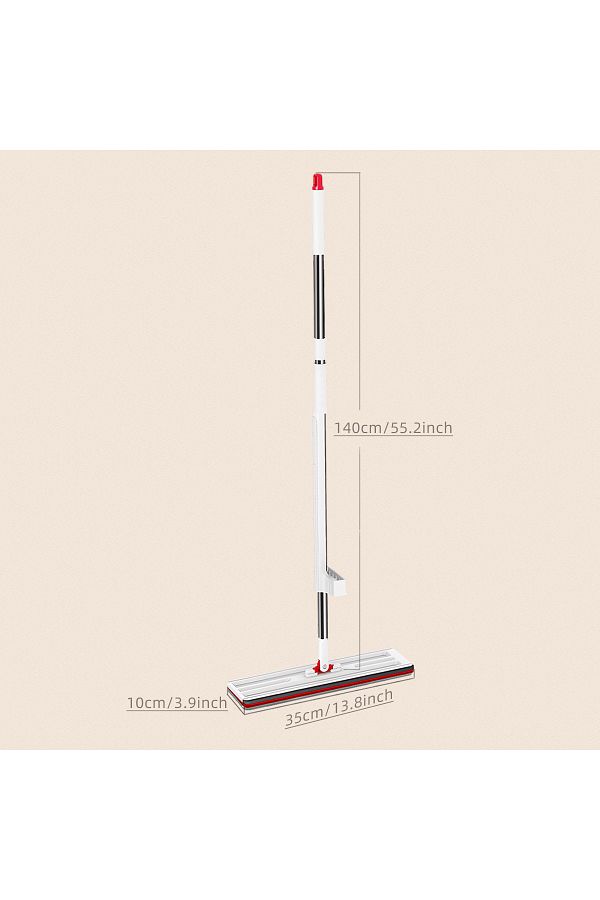 Choice-2 in 1 Long Handle Hands free Wash Flat Mop with EVA Scraper, Wet And Dry Use Floor Mop, Dust Rem... 1