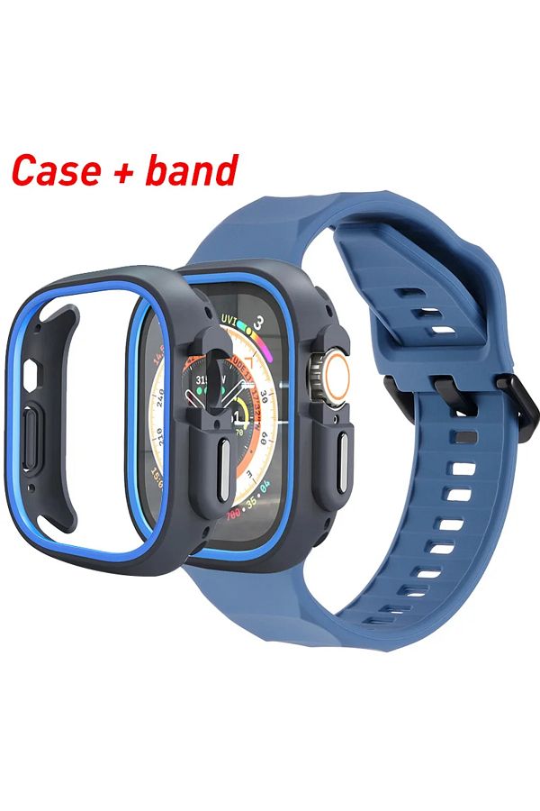Choice Case Strap for Apple Watch Series 9 45mm 41mm 8 7 Silicone Band for Iwatch Ultra 2 Series 6 5 4 S. Trendyol