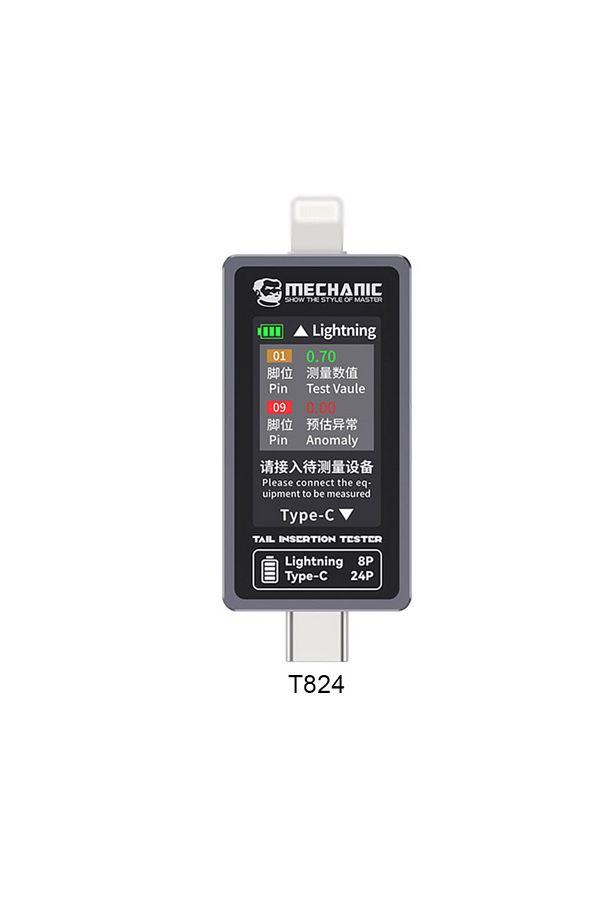 MECHANIC-T824 T824 SE Tail Insertion Tester High Precision Digital Display Type-C Lightning Phone... 1