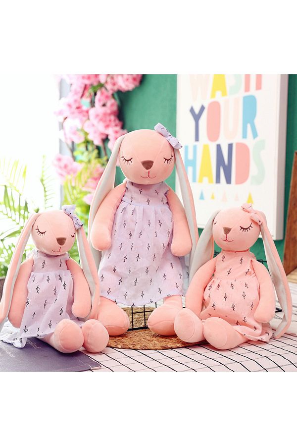 Choice 35cm Kawaii Long Ear Rabbit Plush Toys Baby Sleep Comfort Dolls Stuffed Soft Animal Toys Lovely R. Trendyol