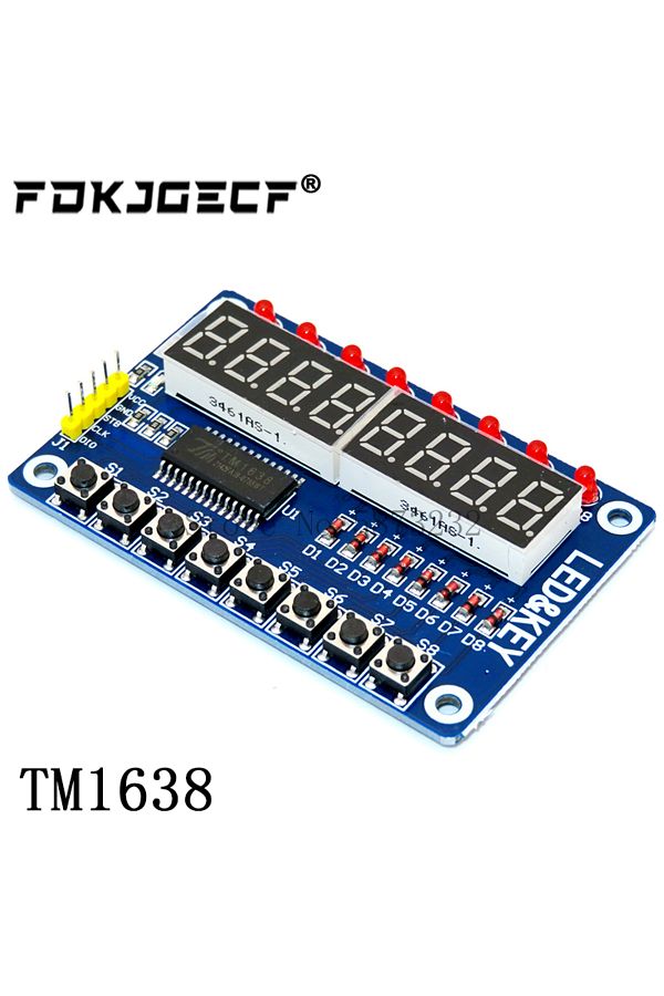 Choice-Tm1638 8bit Tm1637 4 Bits / Tm1638 / Max7219 8 Bit Digital Led Display Module 7 Segment 0.36inch Clo 1