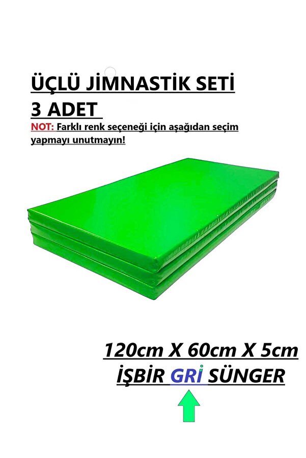 gürteks Üçlü Set 60x120x5 Cm Çocuk Jimnastik Minderi (PVC)