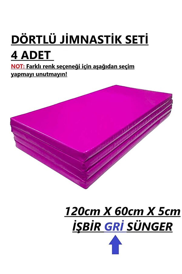gürteks Dörtlü Set 60x120x5 Cm Çocuk Jimnastik Minderi (PVC)