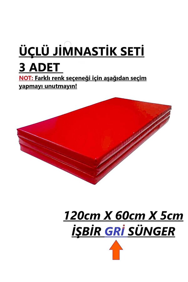 gürteks Üçlü Set 60x120x5 Cm Çocuk Jimnastik Minderi (PVC)