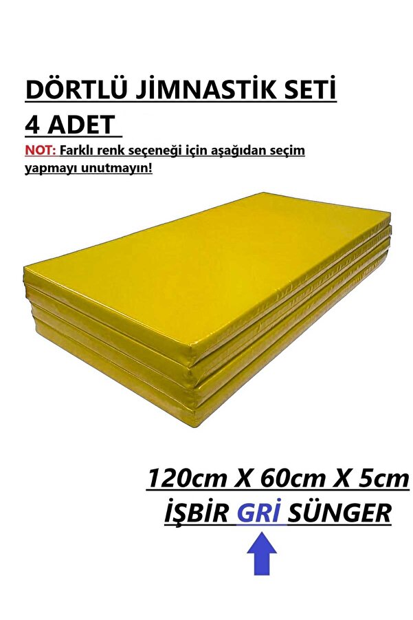 gürteks Dörtlü Set 60x120x5 Cm Çocuk Jimnastik Minderi