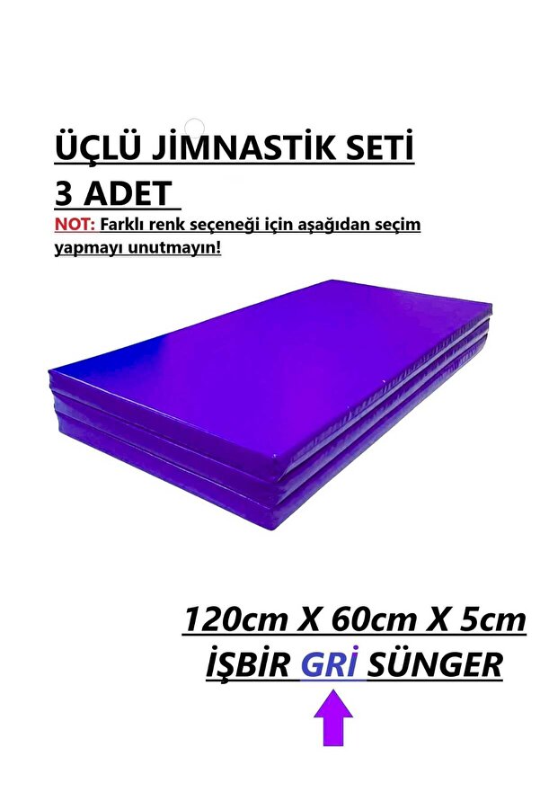 gürteks Üçlü Set 60x120x5 Cm Çocuk Jimnastik Minderi (PVC)