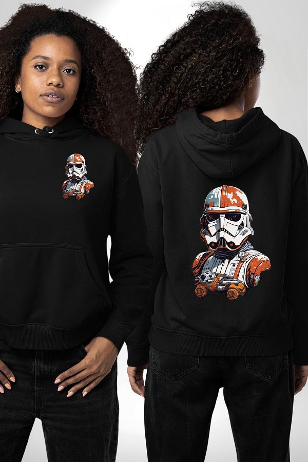 Angemiel Star Wars Clone Troopers Black Hooded Sweatshirt Men S Women S Unisex Colorful Pockets Trendyol