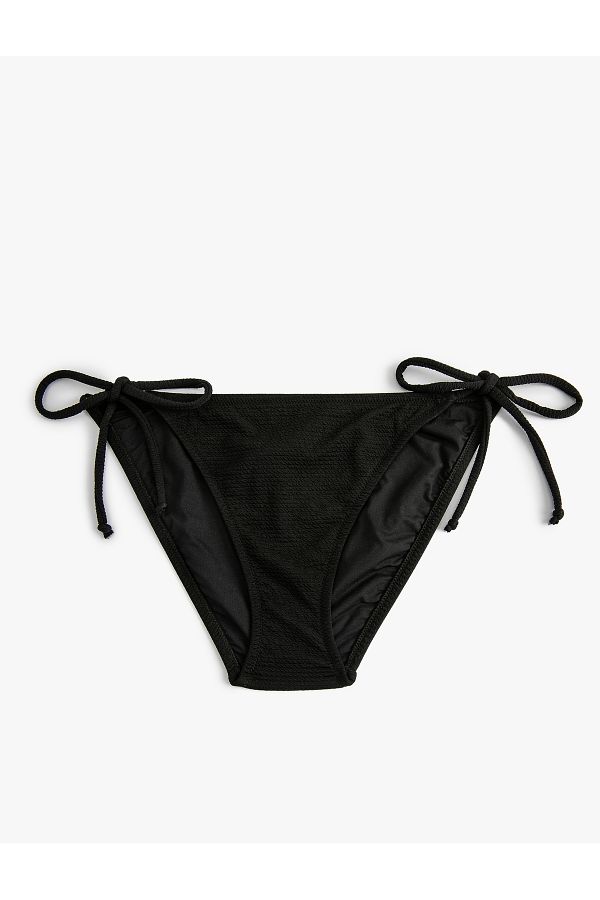 Koton-Textured String Bikini Bottom - Side Tied, Regular Waist 1