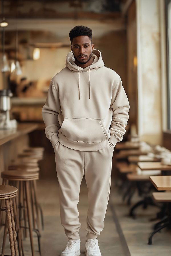 Trendyol Collection Plus Size Fleece Hooded Oversize Sweatshirt Sweatpants Set Tmnaw25Ts00000 Trendyol