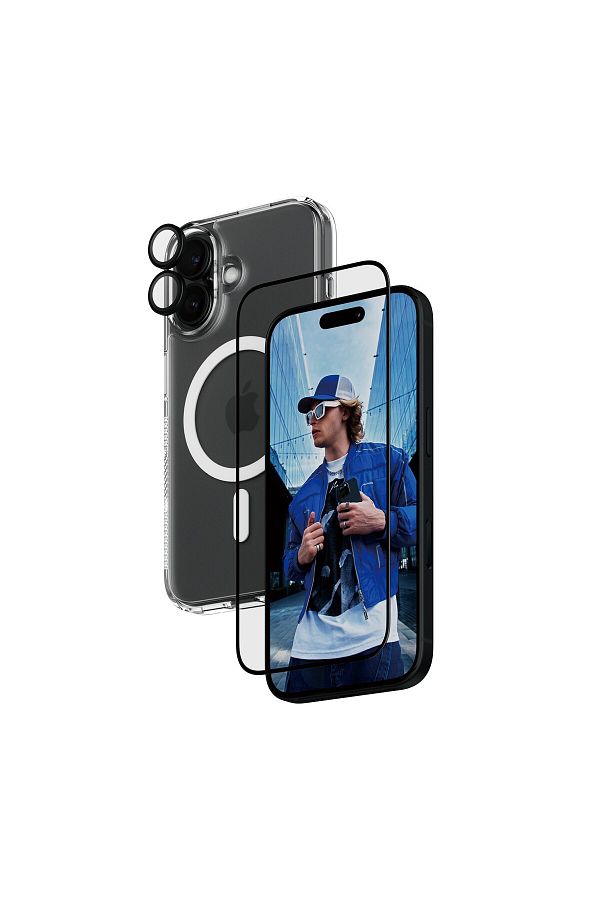 PanzerGlass-iPhone 16 Compatible 3 in 1 Bundle Screen & Camera Protector & Case 1