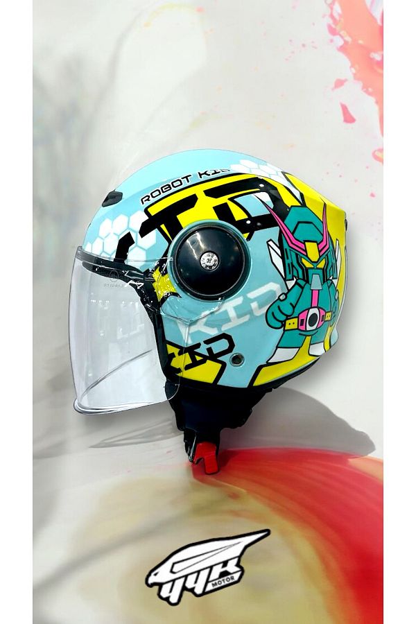 Sway Sw 814 Robot Kid Light Blue Kids Helmet Bike Scooter Motorcycle Trendyol