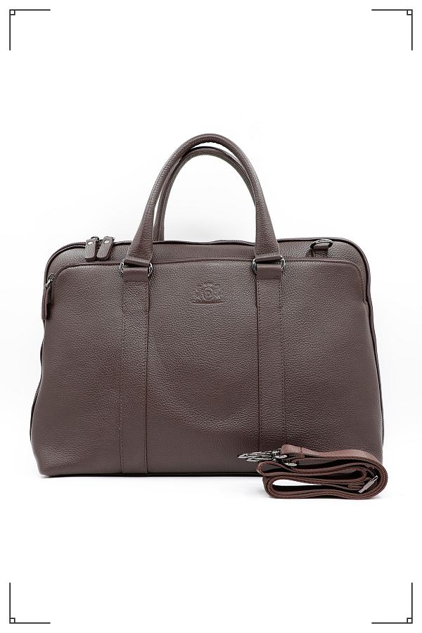 Derimo Leather-حقيبة كمبيوتر محمول وحقيبة من الجلد الطبيعي 1
