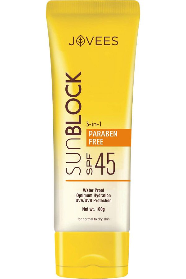 Jovees Herbal Sun Block Sunscreen SPF 45 for Women Men Size 100g x Pack of 1 For Dry Skin Trendyol