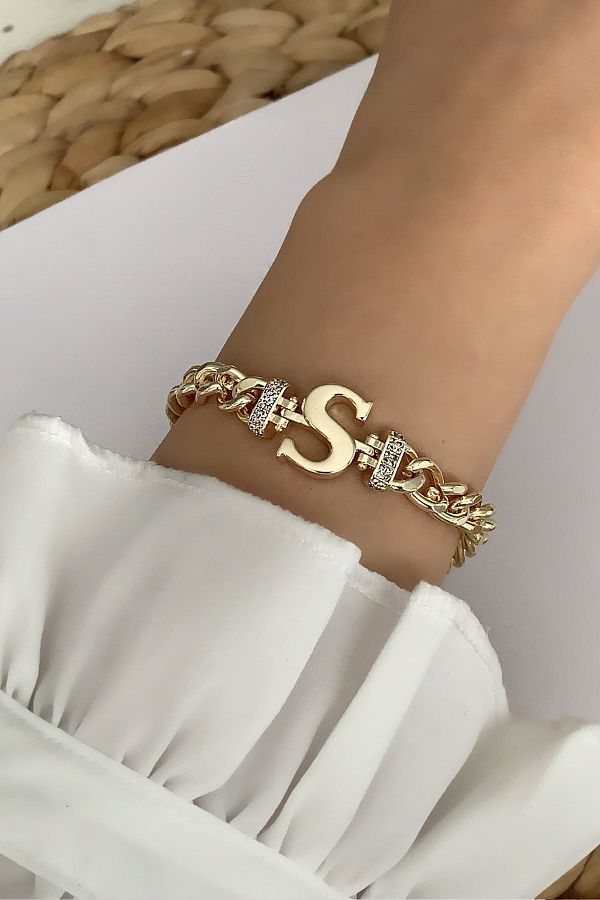 S letter bracelet discount