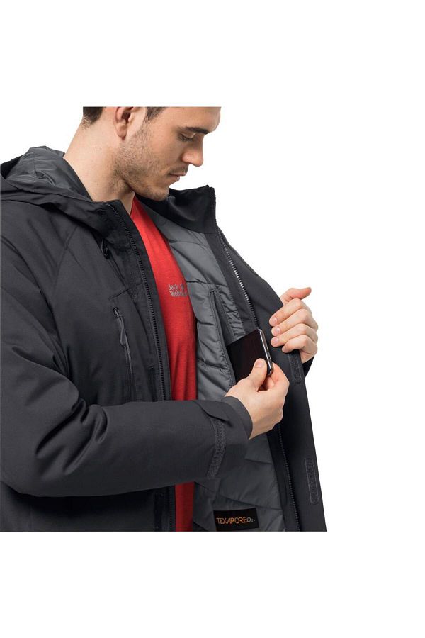 Jack Wolfskin Troposphere Insulated Men s Outdoor Coat Black 1115321 6000 Trendyol