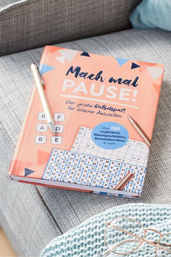 Tchibo-German Language Take A Break Puzzle Book, Peach Combo 1