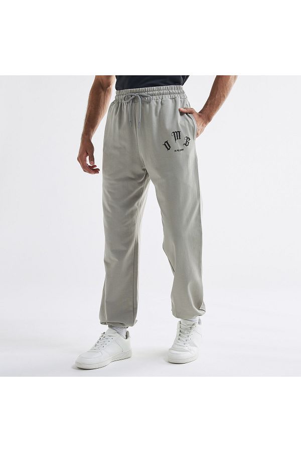 FAV-Typography Print Flexi Waist Joggers with Drawstring Closure and Pockets 1