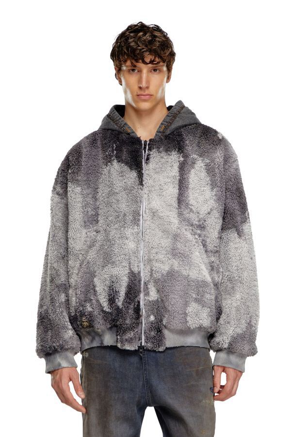 Diesel Winter Jacket Gray Basic Trendyol