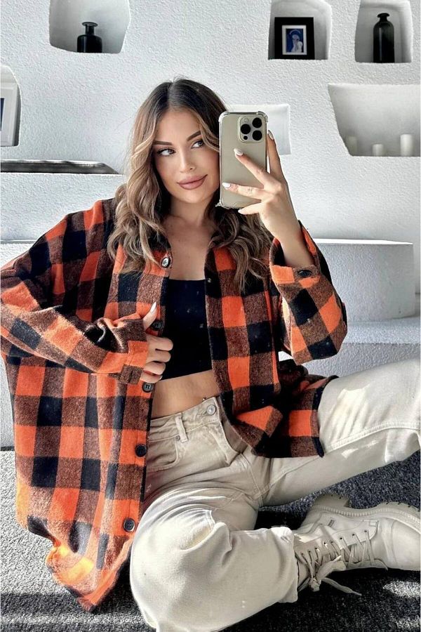 Lumberjack shirt jacket top